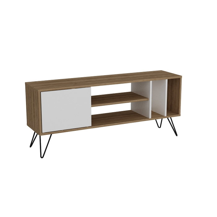 Hanah Home Soporte para TV Mistico - Nogal, Blanco y Negro Hanah Home Soporte para TV Mistico - Nogal, Blanco y Negro